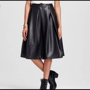 Who What Wear - Faux Leather MIDI Skirt